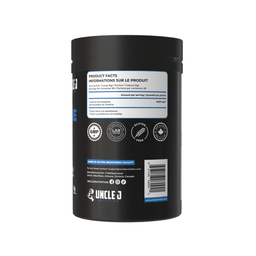 Uncle J Nutrition - 100% Pure Creatine Monohydrate 425g