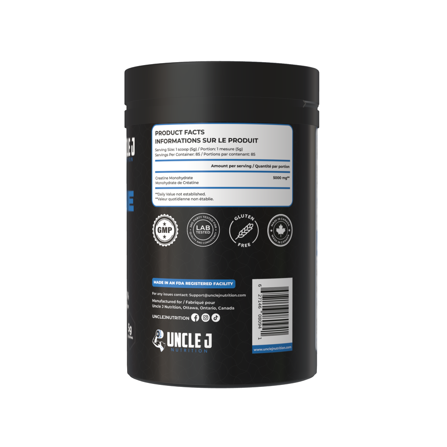 Uncle J Nutrition - 100% Pure Creatine Monohydrate 425g